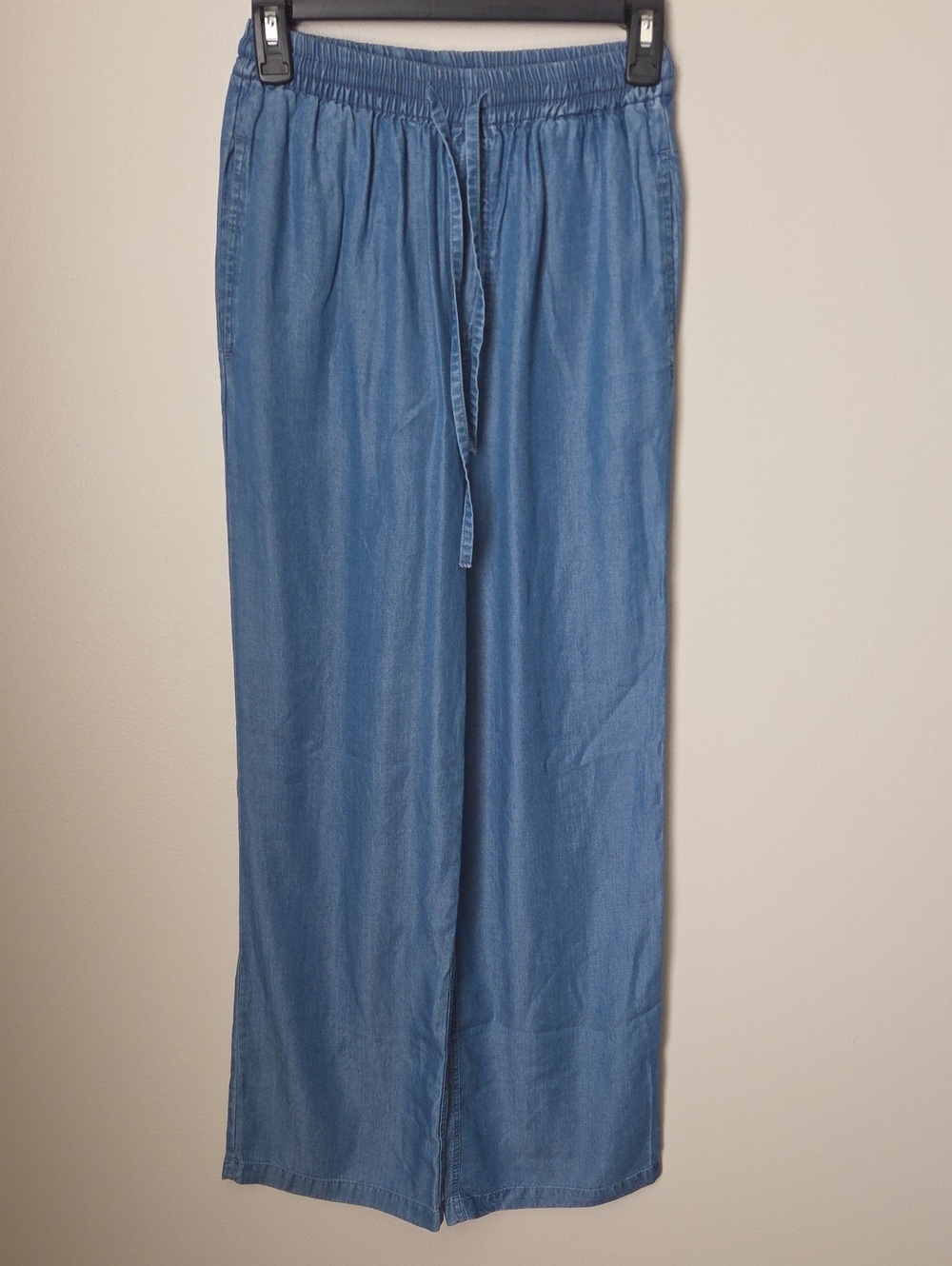 Love Tree Light Blue Drawstring Wide-Leg Jeans